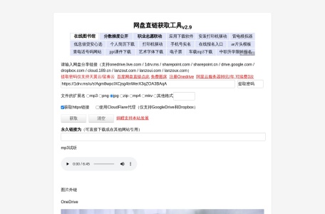 网盘直链获取工具