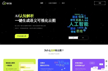 轻云图 3D文字云词云图生成