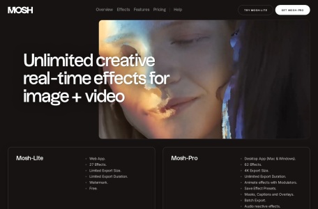 在线图片视频特效工具-PHOTOMOSH